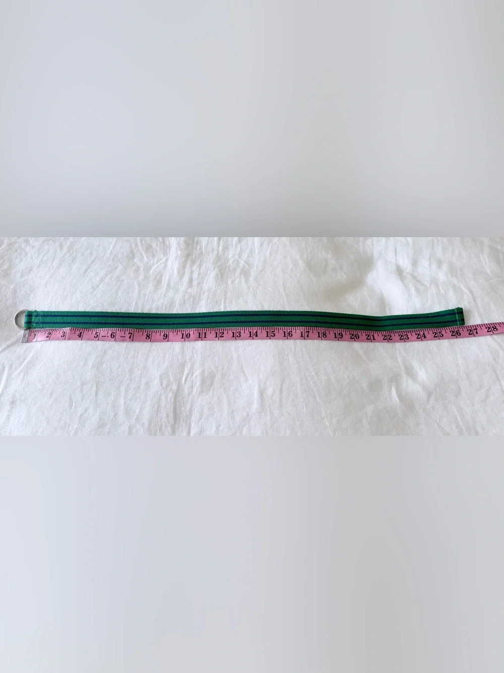 Ralph Lauren | SZ 3T | Toddler Green Blue Striped Fabric Belt Double D Buckle